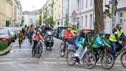 Gruppe von Fahrradfahrern